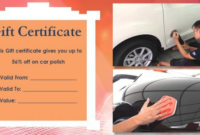 Automotive Gift Certificate Template (3) Templates Example With Automotive Gift Certificate Template