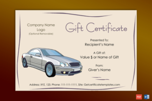 Autos Gift Certificate Template Gct Regarding Automotive Gift Certificate Template