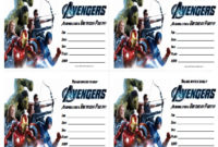 Avengers Birthday Invitations Free Printable Pertaining To Avengers Birthday Card Template
