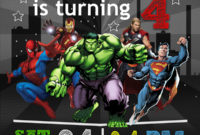 Avengers Birthday Invitations, Superhero Invitation, Avengers Invite, Superhero Invite, Avengers Birthday Party, Avengers Printable, Avenger Card, Diy Pertaining To Avengers Birthday Card Template