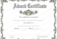 Award Certificate (Royal, #951) In 2020 | Certificate Of Throughout Free Free Printable Blank Award Certificate Templates