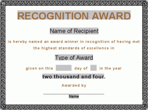 Award Certificate Template | Award Certificates, Award With Regard To Template For Certificate Of Award