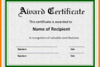 Award Certificate Template Doc Docx Examples Certificates With Printable Sample Award Certificates Templates