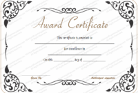Award Of Excellence Template For Word With Regard To Award Of Excellence Certificate Template