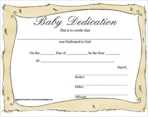 Baby Dedication Certificate Template 21+ Free Word, Pdf Inside Baby Dedication Certificate Template