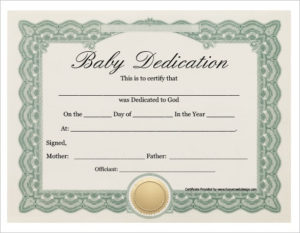 Baby Dedication Certificate Template 21+ Free Word, Pdf Within 11+ Baby Dedication Certificate Template