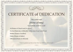 Baby Dedication Certificate Template | Boy Or Girl | Instant Download | Print At Home | Gift | Baptism | Dedication To The Lord Intended For 11+ Baby Dedication Certificate Template