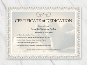 Baby Dedication Certificate Template In 2020 | Baby Inside Baby Dedication Certificate Template
