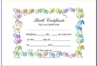Baby Doll Birth Certificate Template | Vincegray2014 Intended For Baby Doll Birth Certificate Template
