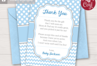 Baby Shower Thank You Card For Boys With Thank You Card Template For Baby Shower