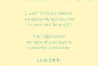 Baby Shower Thank You Cards Baby Shower Decoration Ideas Within Template For Baby Shower Thank You Cards