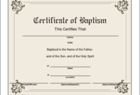 Baptism Certificate Printable Certificate | Printable For Roman Catholic Baptism Certificate Template