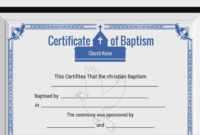 Baptism Certificate Template 15+ Free Pdf, Word Documents Within Professional Christian Certificate Template