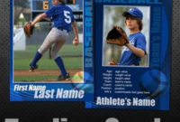 Baseball Impact Trading Cards Templates | Baseball Card Intended For Custom Baseball Cards Template
