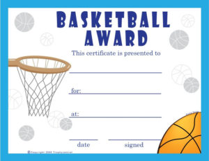 Basketball Certificate Template In 2020 | Free Basketball With Regard To Professional Basketball Certificate Template