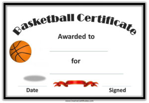 Basketball Certificates | Basketball Awards, Basketball Pertaining To Basketball Certificate Template