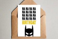 Batman Birthday Card Card Design Template In Superhero Birthday Card Template