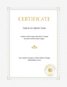 Beautiful Certificate Template (2644) Free Eps Download / 4 Regarding Professional Beautiful Certificate Templates
