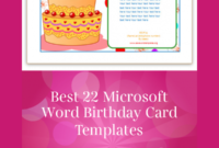 Best 22 Microsoft Word Birthday Card Templates | Birthday Throughout Best Birthday Card Publisher Template
