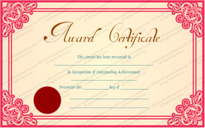 Best Achievement Award Certificate Template Within Printable Best Employee Award Certificate Templates