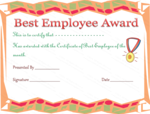 Best Employee Award Certificate In 2020 | Employee Awards Inside Best Employee Award Certificate Templates