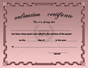 Best Ordination #Certificate #Templates | Certificate For Professional Free Ordination Certificate Template
