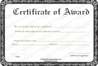 Best Performance Award Certificate Template For Professional Best Performance Certificate Template