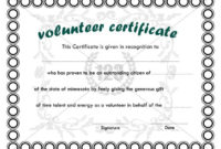 Best Volunteer Certificate Templates Download | Certificate In Free Volunteer Award Certificate Template