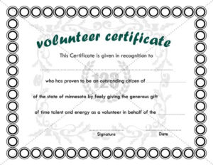 Best Volunteer Certificate Templates Download | Certificate With Regard To Volunteer Certificate Template