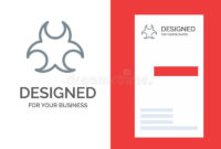 Bio, Hazard, Sign, Science Grey Logo Design And Business For Free Bio Card Template