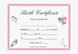Birth Certificate Png Girl Birth Certificate Template Within Girl Birth Certificate Template