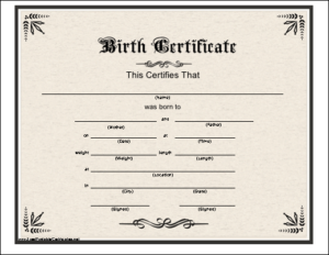 Birth Certificate Printable Certificate | Birth Certificate In Professional Novelty Birth Certificate Template