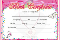 Birth Certificate Template 38+ Word, Pdf, Psd, Ai Pertaining To Printable Girl Birth Certificate Template