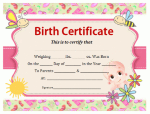 Birth Certificate Template | Office Templates Online Intended For Editable Birth Certificate Template