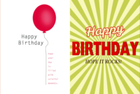 Birthday Card Template Word Document Blank Microsoft Text For 11+ Microsoft Word Birthday Card Template
