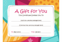 Birthday Gift Certificate (Bright Design) Templates | Free Pertaining To Free Kids Gift Certificate Template