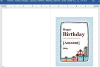 Birthday Gift Certificate Card Template For Word Throughout Free Birthday Card Template Microsoft Word