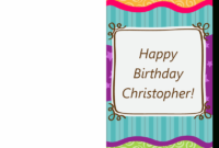 Birthday Office In 11+ Microsoft Word Birthday Card Template