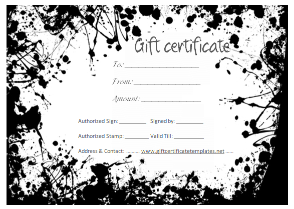 Black And White Gift Certificate Template Free In 2020 In Professional Black And White Gift Certificate Template Free