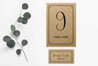 Black Diy Table Numbers And Place Cards Intended For Table Number Cards Template