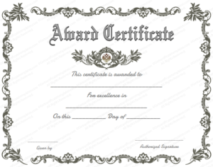 Blank Award Certificate Templates Word In 2020 | Certificate Inside Blank Award Certificate Templates Word