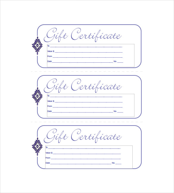 Blank Blue Small Business Gift Certificate Template Within Small Certificate Template