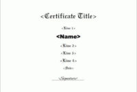 Blank Borderless Certificate Template Within Borderless Pertaining To Free Borderless Certificate Templates