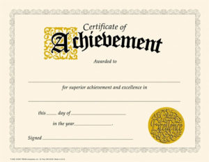 Blank Certificate Of Achievement Template In 2020 In Quality Blank Certificate Of Achievement Template