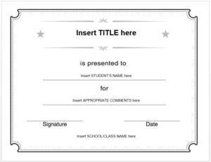 Blank Certificate Template | Free Certificate Templates Throughout Generic Certificate Template