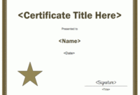 Blank Certificate Templates | Blank Certificate Templates On Inside Borderless Certificate Templates