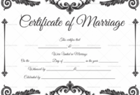 Blank Marriage Certificate (Pdf & Word) Within Blank Marriage Certificate Template