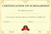 Blank Scholarship Certificate Template | Scholarships For Printable Scholarship Certificate Template