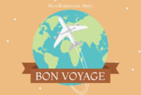 Bon Voyage Greeting Card Template Template | Fotojet Inside Professional Bon Voyage Card Template