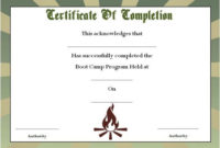Boot Camp Certificate Of Completion | Certificate Templates With Regard To Printable Boot Camp Certificate Template